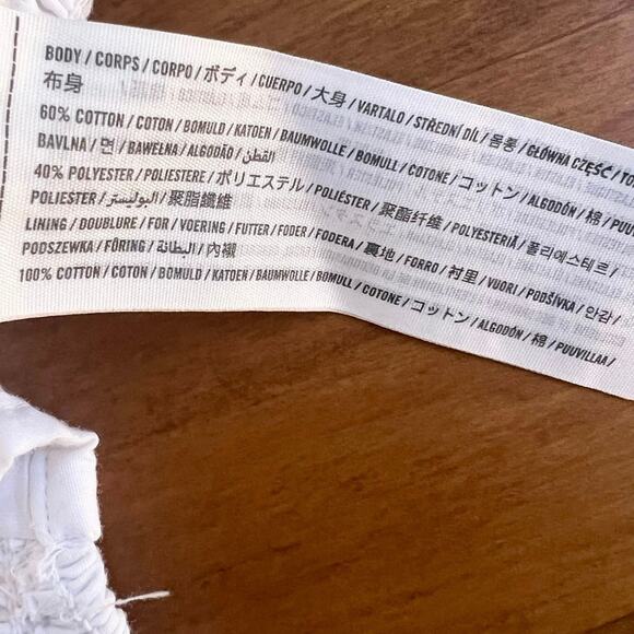 Abercrombie and fitch bubble strap white poplin top size XS corset cropped - Picture 7 of 10